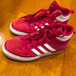 Adidas high tops basketball sneakers